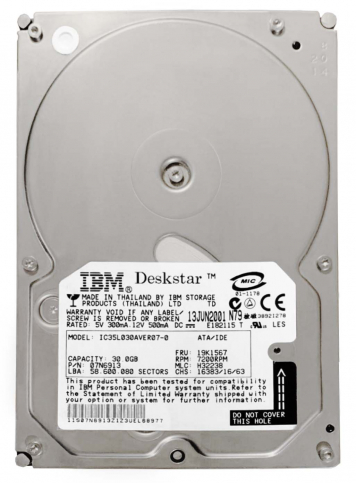 Жесткий диск IBM 07N6653 30,7Gb 7200 IDE 3.5" HDD