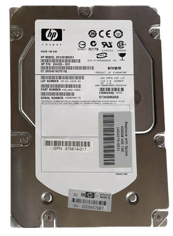 Жесткий диск HP 454275-001 450Gb  SAS 3,5" HDD