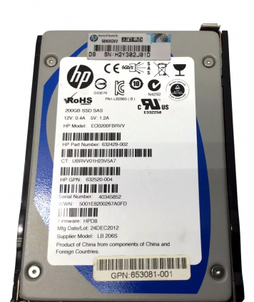 Жесткий Диск HP 653081-001 200Gb SAS 2.5" SSD