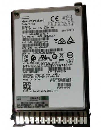 Жесткий диск HP 873370-008 1,6Tb SAS 2,5" SSD