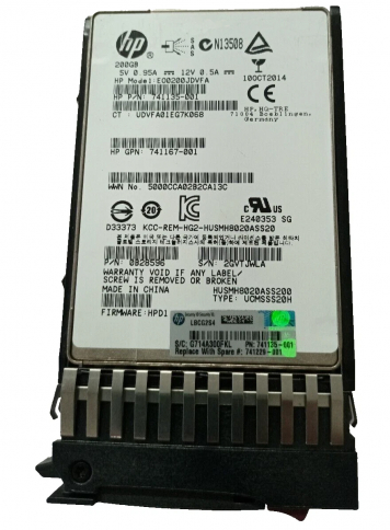 Жесткий диск HP 780429-001 200Gb  SAS 2,5" SSD