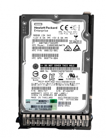 Жесткий Диск HP EH000300JWKTN 300Gb SAS 2,5" HDD