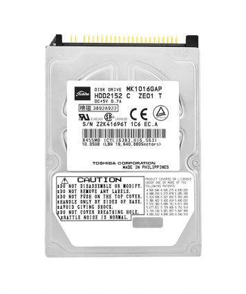 Жесткий диск Toshiba MK1016GAP 10Gb 4200 IDE 2,5" HDD