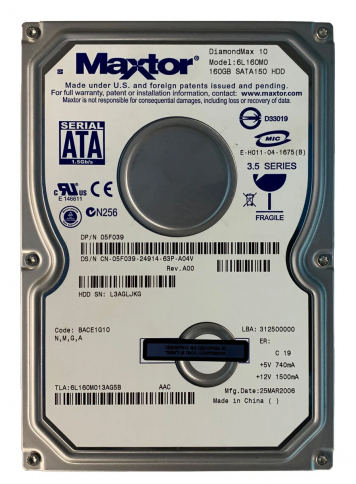 Жесткий диск Dell 5F039 160Gb SATA 3,5" HDD