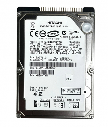 Жесткий диск Hitachi 0A27112 40Gb 5400 IDE 2,5" HDD