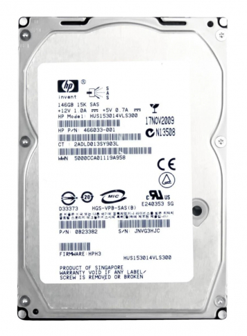 Жесткий диск HP 466033-001 146Gb  SAS 3,5" HDD