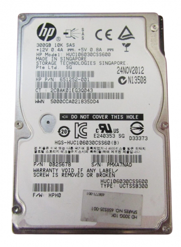 Жесткий диск HP 658771-001 300Gb  SAS 2,5" HDD