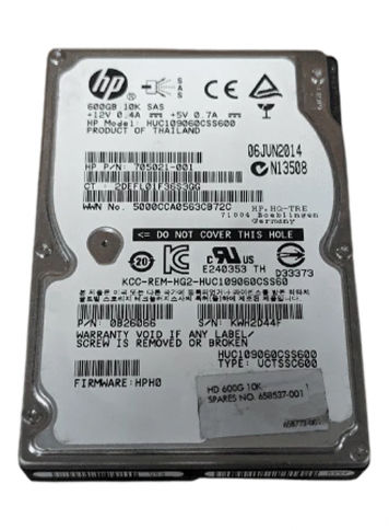 Жесткий диск HP 0B26066 600Gb  SAS 2,5" HDD