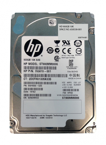 Жесткий диск HP 705019-001 900Gb  SAS 2,5" HDD
