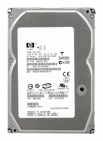 Жесткий диск HP 0B23381 72Gb  SAS 3,5" HDD