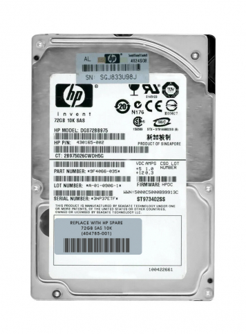 Жесткий диск HP 490877-B21 72Gb 10000 SAS 2,5" HDD