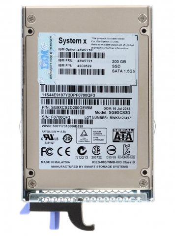 Жесткий диск IBM 43W7721 200Gb  SATAII 2,5" SSD