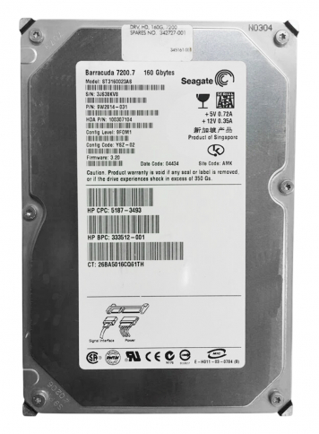 Жесткий диск HP 342727-001 160Gb  SATAII 3,5" HDD
