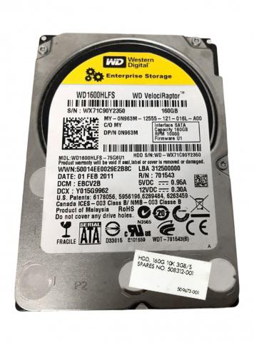Жесткий диск HP 509673-001 160Gb SATA 2,5" HDD