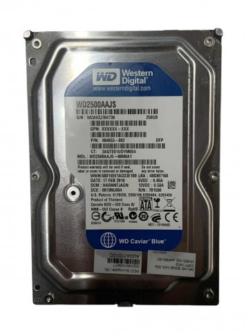 Жесткий диск HP WD2500AAJS-60M0A1 250Gb SATAIII 3,5" HDD