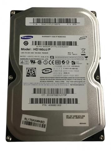 Жесткий диск HP 406682-002 160Gb  SATAII 3,5" HDD