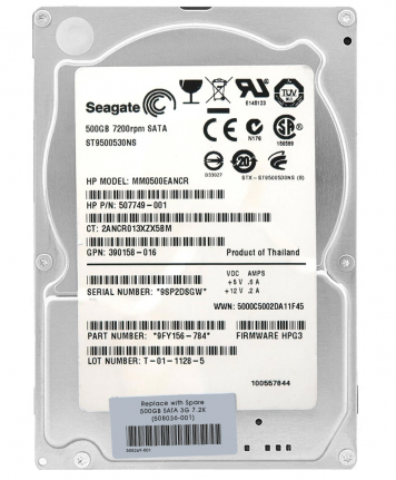 Жесткий диск HP 508269-001 500Gb 7200 SATAII 2,5" HDD