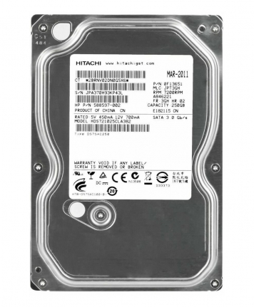 Жесткий диск HP 588597-002 250Gb  SATAII 3,5" HDD