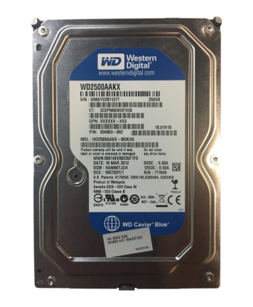 Жесткий диск HP 634603-002 250Gb  SATAII 3,5" HDD