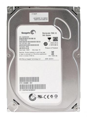 Жесткий диск HP 9YP142-020 500Gb SATAIII 3,5" HDD