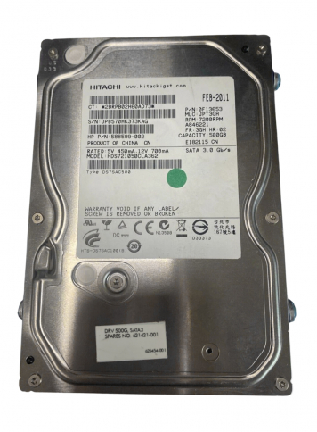 Жесткий диск HP 621421-001 500Gb SATAIII 3,5" HDD