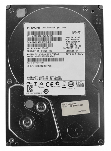 Жесткий диск HP 599453-001 2Tb SATAIII 3,5" HDD
