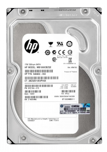 Жесткий диск HP 9YZ164-015 1Tb SATAIII 3,5" HDD