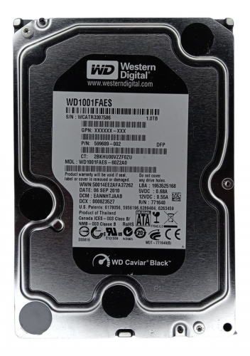 Жесткий диск HP WD1001FAES-60Z2A0 1Tb SATAIII 3,5" HDD