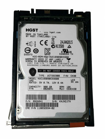 Жесткий диск EMC 005049206 900Gb 10520 SAS 2,5" HDD