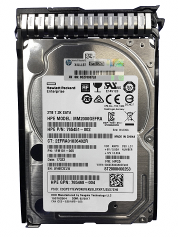 Жесткий диск HP 765451-002 2Tb 7200 SATAIII 2,5" HDD