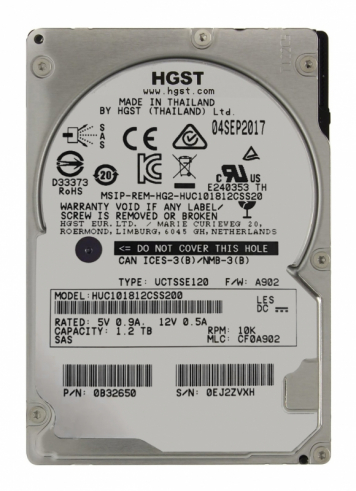 Жесткий диск HGST 0B28807 1,2Tb 10520 SAS 2,5" HDD
