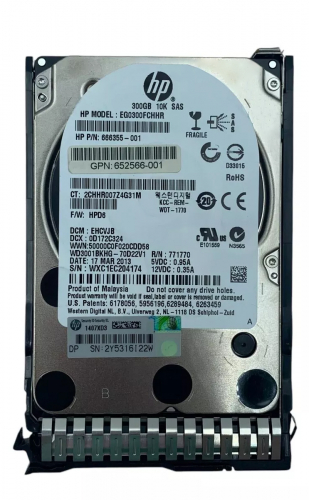 Жесткий диск HP WD3001BKHG-70D22V1 300Gb 10000 SAS 2,5" HDD
