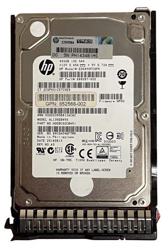 Жесткий диск HP HDEBC02CBA51 450Gb  SAS 2,5" HDD