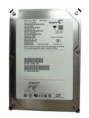 Жесткий диск HP 371582-001 160Gb  SATA 3,5" HDD