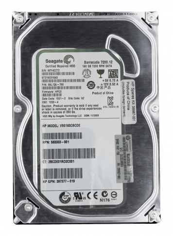 Жесткий диск HP 593333-001 160Gb  SATAII 3,5" HDD