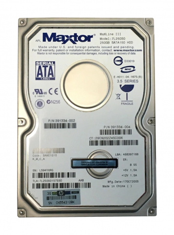 Жесткий диск HP 391334-002 160Gb  SATA 3,5" HDD