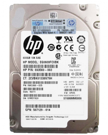 Жесткий диск HP 590698-B21 600Gb 10000 SAS 2,5" HDD