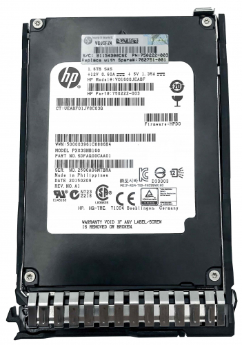 Жесткий диск HP 762751-001 1,6Tb  SAS 2,5" SSD