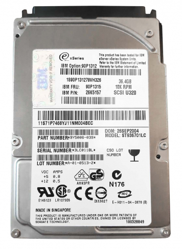 Жесткий диск IBM 90P1312 36,4Gb 10000 U320SCSI 2,5" HDD