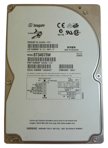 Жесткий диск Seagate 9J4002 4,55Gb 7200 U40SCSI 3.5" HDD
