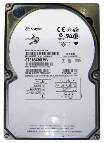 Жесткий диск Seagate 9N2022 18,4Gb 7200 U160SCSI 3.5" HDD
