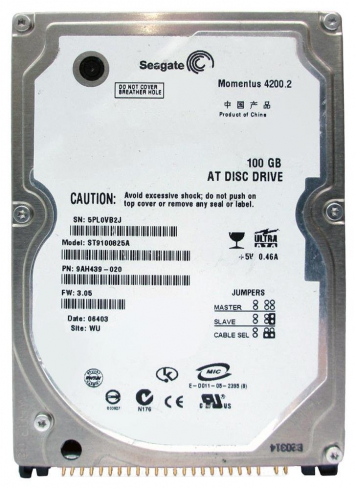 Жесткий диск Seagate ST9100825A 100Gb 4200 IDE 2,5" HDD