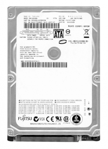 Жесткий диск Fujitsu CA06889-B45800TW 200Gb 5400 SATA 2,5" HDD