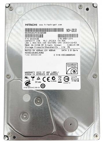Жесткий диск Hitachi H3C1000854S 1Tb CoolSpin SATAII 3,5" HDD