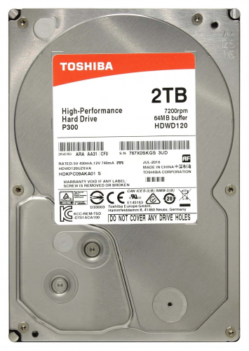 Жесткий диск Toshiba HDWD120 2Tb 7200 SATAIII 3,5" HDD