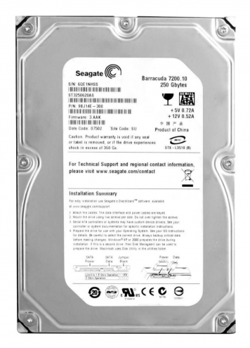 Жесткий диск Seagate 98J14E 250Gb  SATAII 3,5" HDD