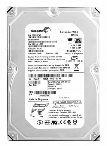 Жесткий диск Seagate ST3500641AS 500Gb  SATAII 3,5" HDD