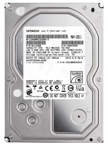 Жесткий диск Hitachi H3D30003254S 3Tb CoolSpin SATAIII 3.5" HDD