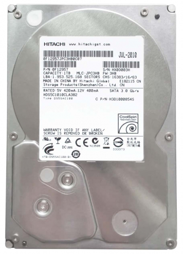 Жесткий диск Hitachi H3D1000854S 1Tb CoolSpin SATAII 3.5" HDD