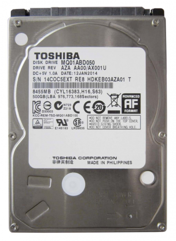 Жесткий диск Toshiba HDKEB03AZA01 750Gb 5400 SATAII 2,5" HDD